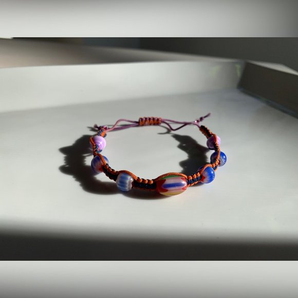 Swarovski Beaded Crochet Handmade Bracelet - Picture 2 of 5